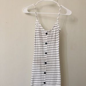 Black and white ruffle bodycon dress